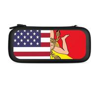 Sicilian U.S. Flag Printed Slim Carrying Case for Switch Hard Portable Protective Cover for Game Card
