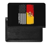 Sicilian U.S. Flag PU Leather Passport Covers RFID Blocking Wallet Holder with Card Protector Slot Travel Accessories