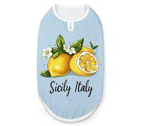 Sicilians Italy Italian Lemons Dog Shirts Patterned Pet Clothes Tank Top Sleeveless T-Shirt for Cats Puppy S