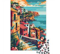 Sicily 1000-Piece Jigsaw Puzzle for Adults, 38x26cm/1000pcs, White Cardboard Construction, Screen-Free Leisure And Time at Home