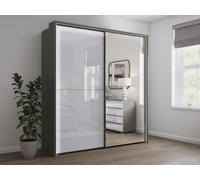 Sicily 2 Door Sliding Wardrobe 2 Door Sliding Havana/White