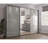 Sicily 3 Door Sliding Wardrobe 3 Door Sliding Pebble Grey