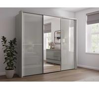 Sicily 3 Door Sliding Wardrobe 3 Door Sliding Pebble Grey