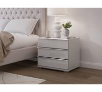 Sicily 3 Drawer Bedside Table 3 Drawers White