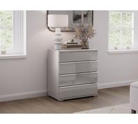 Sicily 4 Drawer Chest of Drawers 4 Drawers White/Havana