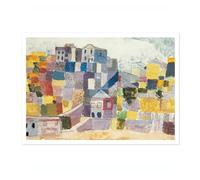Sicily, Andrea Paul Klee Art Print, Classic Bauhaus Art Painting Print, Abstract Art Exhibition Modern Geometric Wall Art, Cubism Home Decor Picture Artwork, A3 (Print Only) - 42x29.7cm