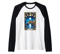 Sicily At Night Tarot Card And Sicilian Raglan Baseball Tee
