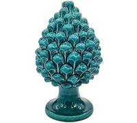 Sicily bedda - Sicilian Ceramic Pigna - Made entirely by Hand - Decorative Pine Cone (Water Green, 18_x_11Cm)