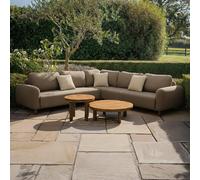 Sicily Corner Garden Sofa Set - Coffee Table - Cafe