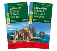 Sicily East and West Pack: Road and Leisure map