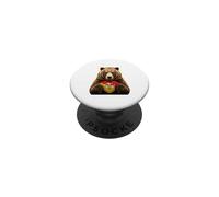 Sicily Flag Heart Pride Country Heritage Bear Sicilian PopSockets Adhesive PopGrip