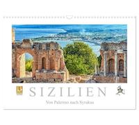 Sicily - From Palermo to Syracuse UK-Version (Wall Calendar 2026 DIN A3 Landscape), CALVENDO 12 Month Wall Calendar