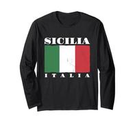 Sicily Ialian Heritage Apparel Men Women Sicilia Italia Long Sleeve T-Shirt