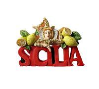 Sicily Italy 3D Letters Fridge Magnet Souvenir Gift,Resin Handmade Sicilia Refrigerator Magnet Home & Kitchen Decoration Collection