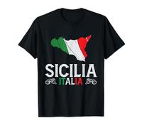 Sicily Italy - Sicily Souvenir Silhouette Sicily T-Shirt