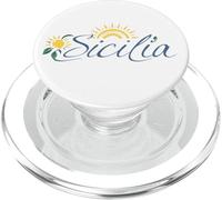 Sicily logo,sun,lemon Sicilian art PopSockets PopGrip for MagSafe
