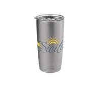 Sicily Logo,Sun,Lemon Sicilian Art Stainless Steel Insulated Tumbler