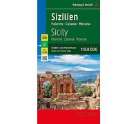 Sicily - Palermo, Catania, Messina - Road and Leisure Map