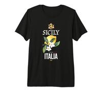 Sicily Sign I Love Sicily, Sicily Italy Illustration Graphic Premium T-Shirt