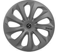 Sicily Universal Set Complete Wheel Covers Gray 16 Inches SPARCO