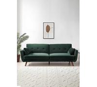 Sicily Velvet Sofa Bed Natural