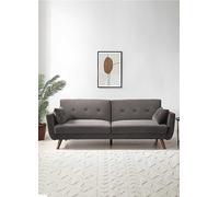 Sicily Velvet Sofa Bed Natural