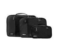 Sicion Travel Pack Set Black Travelling Storage Organiser Bags 3 pcs