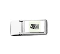 Sick Burning Smoke Tire Art Deco Fashion Slim Money Clip Stainless Holder Pocket Wallet