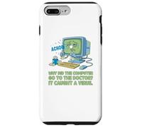 Sick Computer Caught Virus See Doctor Dad Joke Funny Pun Case for iPhone 7 Plus/8 Plus