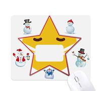 Sick Head Yellow Cute Online Chat Christmas Snowman Family Star Mouse Pad