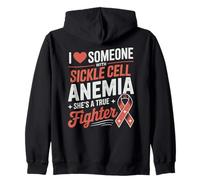 Sickle Cell Anemia Awareness Zip Hoodie