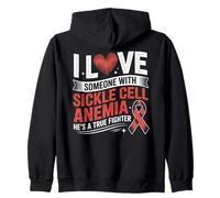 Sickle Cell Anemia Support for Him Zip Hoodie