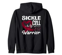 Sickle Cell Warrior Sickle Cell Disease Awareness Zip Hoodie