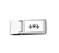 Sickle Devil Human Art Deco Fashion Slim Money Clip Stainless Holder Pocket Wallet