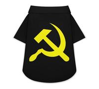 Sickle Flag Funny Dog Shirt Button Down Cat Clothes Top for Small Medium Large Pet