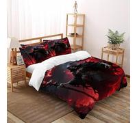 Sickle Flame Bedding Set 3D Digital Printing Gothic Themes Duvet Cover Set Chic Breathable Comforter Cover Universal for All Seasons with Pillow Double（200x200cm）