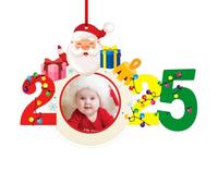 SICOHOME 2025 Baby's First Christmas Frame Ornament 4" Personalized Baby 1st Christmas Photo Frame Ornament Santa Gift My First Christmas Picture Frame Ornament for New Parents Mom Dad Presents