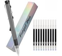 Sicomne Fidget Pen for Anxiety Stress Relief Fidget Toys Pack, Anti Stress Black Pens Toys for School Kids Adults, Magnetic Ball Pen Multifunction Writing Ballpoint Pen Gifts for Men Blue 2
