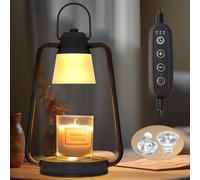 SicoVision Candle Warmer Lamp with Dimmer, No Flame Top-Down Candle Melting Vintage Fragrance Candle Lamp, Home Scented Jar Candles Decor Gifts, with 2 Bulbs