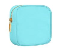 Sicrubious makeup bag Pastel Cosmetic Travel Bag - Water-Resistant Nylon Organizer for Essentials, One Color, Green