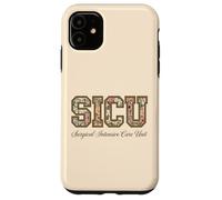 SICU Surgical Intensive Care Unit Floral Nurse Week Case for iPhone 11