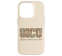 SICU Surgical Intensive Care Unit Floral Nurse Week Case for iPhone 14 Pro