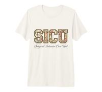 SICU Surgical Intensive Care Unit Floral Nurse Week Premium T-Shirt