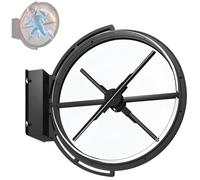 SICWEDIM 3D Holographic Double-Sided Light Box,HD Glasses-Free 3D Holographic Fan Video Projector Advertising Display Sign with Smart App Control,Stereoscopic LED Rotating Sign (70cm)