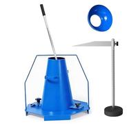 SICWEDIM Concrete Slump Cone Test Kit, Industrial Heavy-Duty Steel Slump Cone Testing Equipment with Tamping Rod, Ruler & Base Plate, for Standard Concrete Workability Consistency Testing