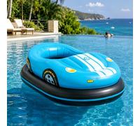 SICWEDIM Electric Pool Float For Adults, Motorized Pool Bumper Boat With Cordless Pump Included & 2600mah Rechargeable Battery, 2.4kg Thrust, For Summer Vacations, Family Fun (Blue 2batteries)