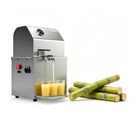 SICWEDIM Electric Sugarcane Juicer 3-Roller Sugar Cane Press Machine Stainless Steel Sugarcane Juice with 1 Peeling Knives for Home/Shop