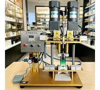 SICWEDIM Handheld Pneumatic Semi-Automatic Capping Machine,Adjustable Bottle Cap Sealer with Counting Function & Foot Switch for Flat Pointed Threaded Caps (12to60mm)