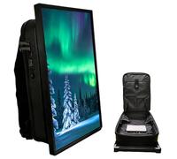 SICWEDIM LCD Advertising Backpack, 21.5-inch Digital Backpack Display, can Send Walking Advertising Billboard Programs via USB Flash Drive/Mobile APP, Split Screen
