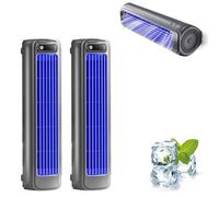 SICWEDIM Portable Air Conditioner,3 Speeds Small Personal Air Cooler Fan Quiet,USB Rechargeable Mini Air Conditioner,Wall Mounted Air Conditioners,for Desk Bedroom Office (2PCS) (Gray)